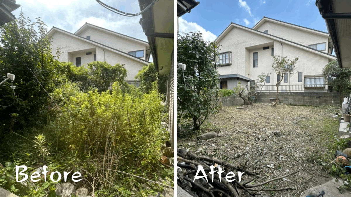 那珂川市で空き家の草刈りを行いました